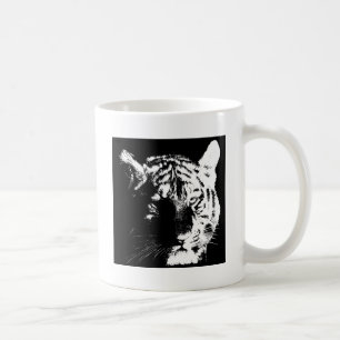Schwarz-Weiß-Pop Tiger Tasse