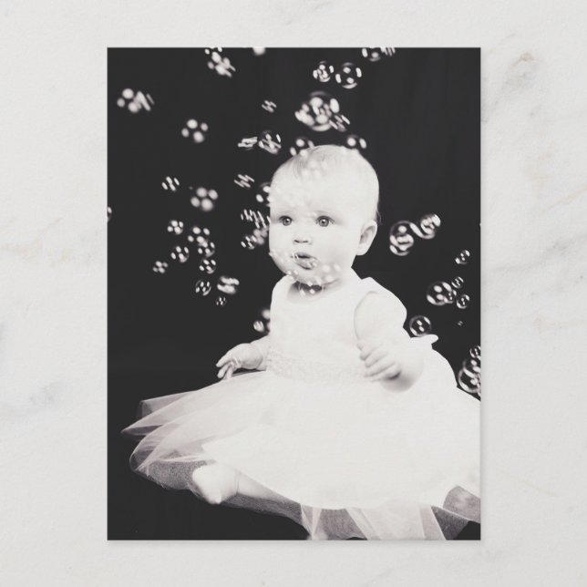 Schwarz-Weiß-Portrait Postkarte (Vorderseite)