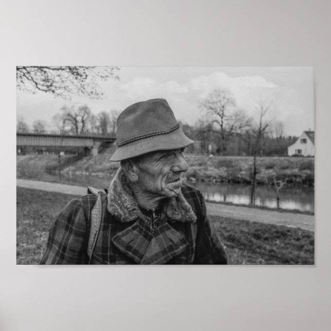 Schwarz-Weiß-Portrait von 1968 Poster (Vorne)