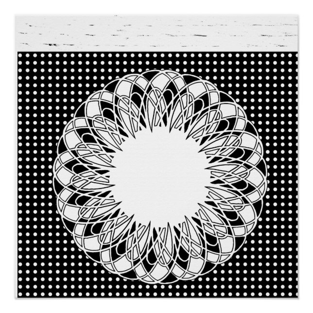 Schwarz-Weiß-Poster Poster (Vorderseite)