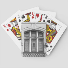 Schwarz-Weiß-Prag-Fenster Spielkarten