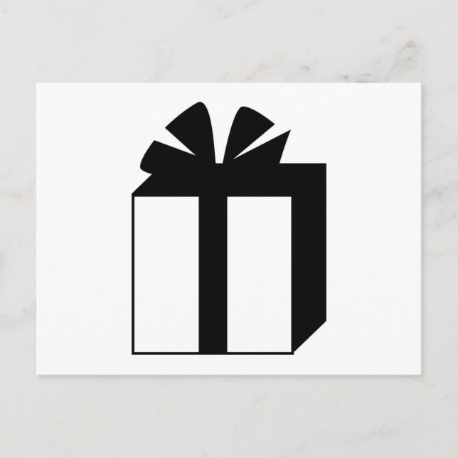 Schwarz-Weiß-Präsent Postkarte (Vorderseite)