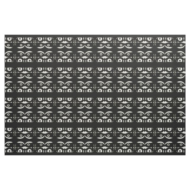 Schwarz-Weiß-Primitiv Inspiriert >Baumwollgewebe Stoff (Yard (91,4 cm))