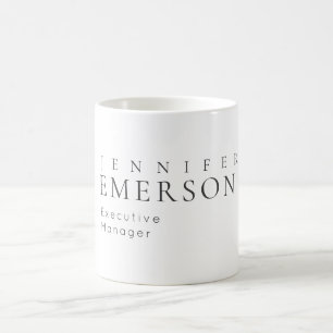 Schwarz weiß professionell minimalistisches modern kaffeetasse