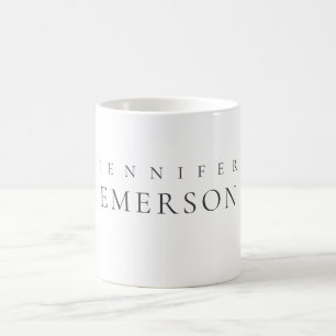Schwarz weiß professionell minimalistisches modern kaffeetasse