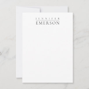 Schwarz weiß professionell minimalistisches modern mitteilungskarte