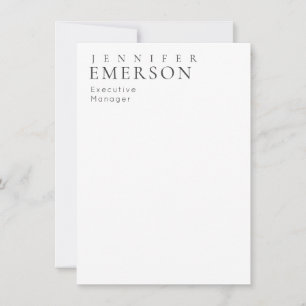 Schwarz weiß professionell minimalistisches modern mitteilungskarte