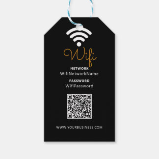 Schwarz-Weiß-Promotion-Geschäfts-WLAN-Passwort Geschenkanhänger
