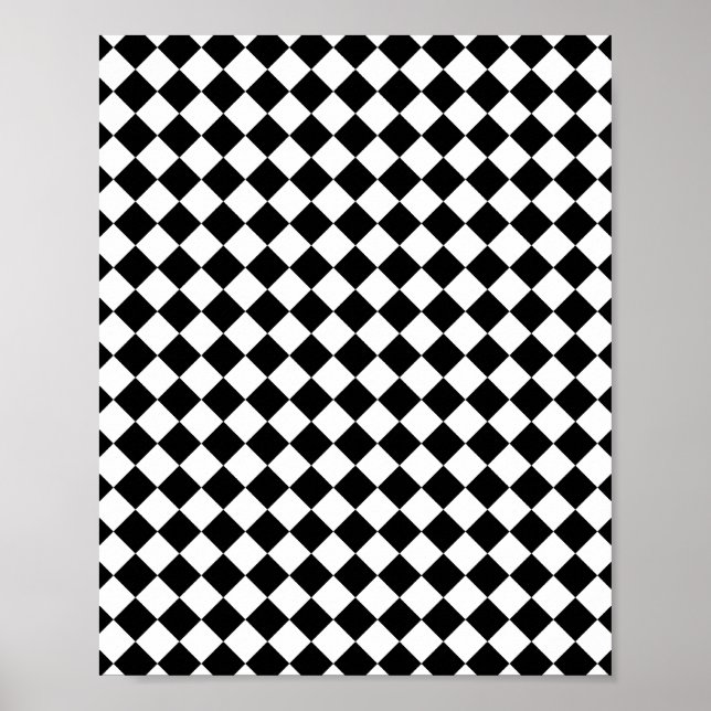Schwarz-Weiß-Prüfdesign Poster (Vorne)