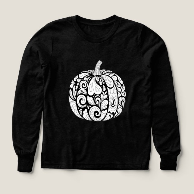 Schwarz-Weiß Pumpkin Art - Halloween (Design Vorderseite)