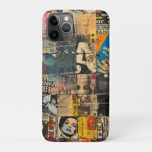 Schwarz-Weiß-Punk-Rock-Comic-Collage-Raster Case-Mate iPhone Hülle