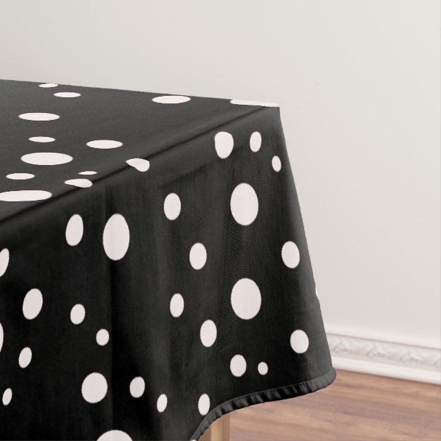Schwarz-Weiß-Punkte | Elegant Gemustert Tischdecke (Beispiel)