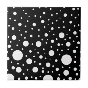 Schwarz-Weiß-Punkte Fliese