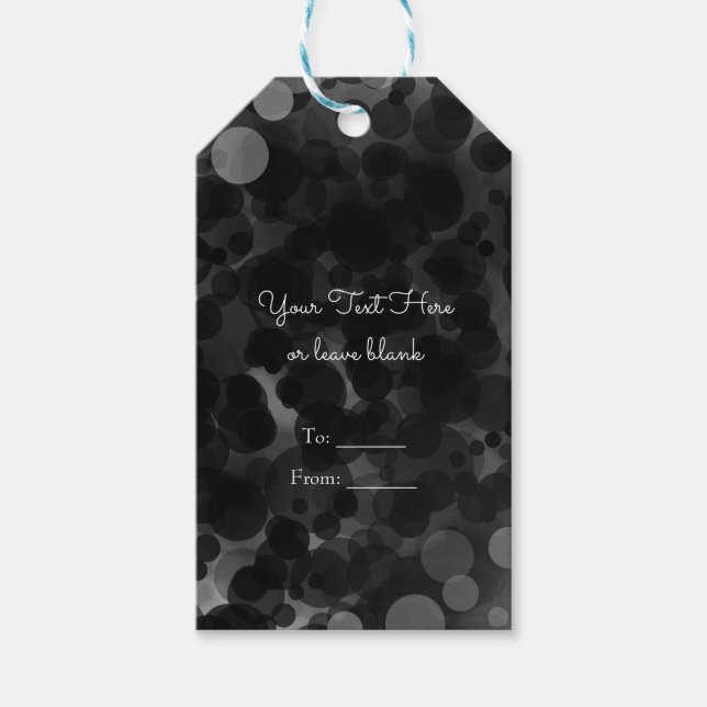 Schwarz-Weiß-Punkte Modernes Chic Party Individuel Geschenkanhänger (Vorderseite)