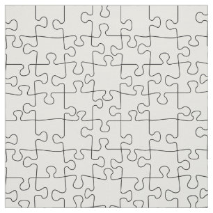 Schwarz-Weiß-Puzzle mit sich wiederholenden Muste Stoff