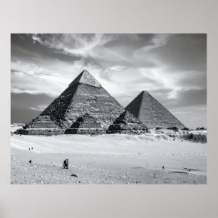 Schwarz-Weiß-Pyramiden Poster