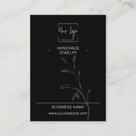 Schwarz-Weiß QR Fashion Juwelier-Display-Karte Telefonnummerkarte