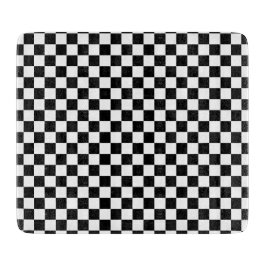 Schwarz-Weiß-Quadrat-Muster Schneidebrett