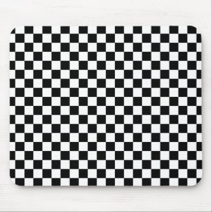Schwarz-Weiß-Quadrate Mousepad