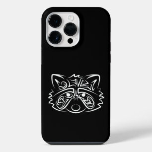 Schwarz-Weiß-Raccoon iPhone 14 Pro Max Hülle