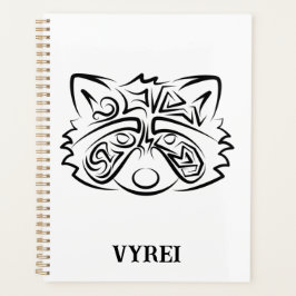 Schwarz-Weiß-Raccoon Planer