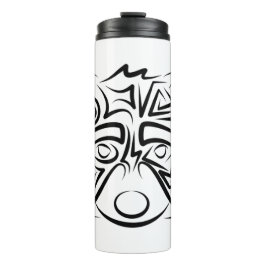 Schwarz-Weiß-Raccoon Thermosbecher