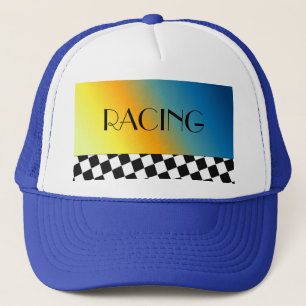 Schwarz-Weiß-Racing-Design Truckerkappe