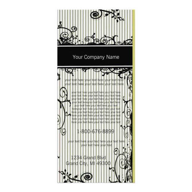 Schwarz-Weiß-Rackkarte Werbekarte (Vorne)