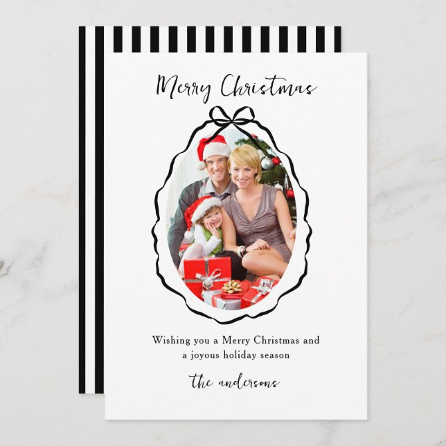 Schwarz-Weiß-Rahmen-Foto Weihnachten (Vorne/Hinten)