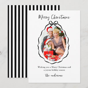 Schwarz-Weiß-Rahmen-Foto Weihnachten