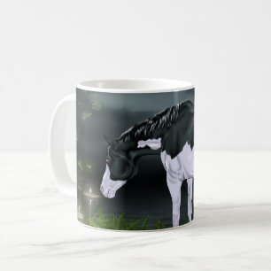 Schwarz-Weiß-Rahmen Overo Paint Horse Kaffeetasse