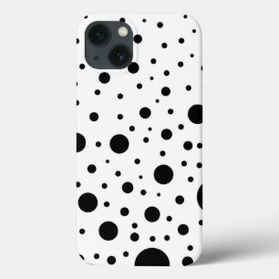 Schwarz-Weiß-Random-Punkte iPhone 13 Hülle