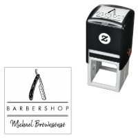 Schwarz-Weiß-Rasierer-Friseur