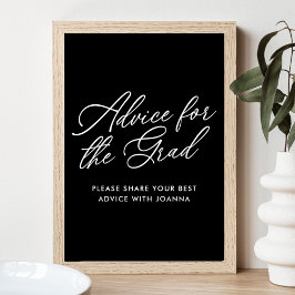 Schwarz-Weiß-Rat für das Grad-Zeichen Poster