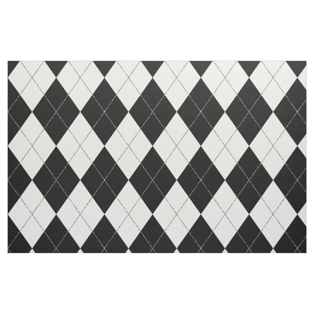Schwarz-Weiß-Raute-Muster Harlequin Stoff (Fat Quarter (45,7 x 55,9 cm))