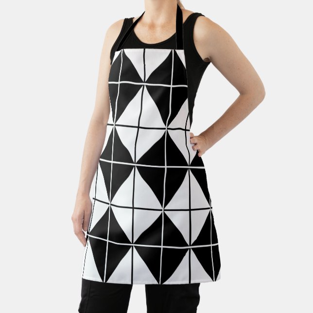 Schwarz-Weiß-Raute Schürze (InSitu)