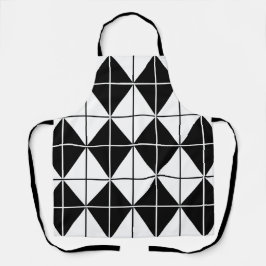 Schwarz-Weiß-Raute Schürze
