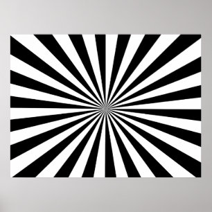 Schwarz-Weiß-Rays Poster