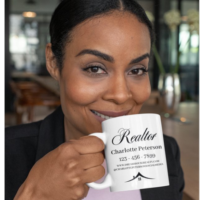 Schwarz-Weiß-Realtor-Kaffeetasse Kaffeetasse (Von Creator hochgeladen)