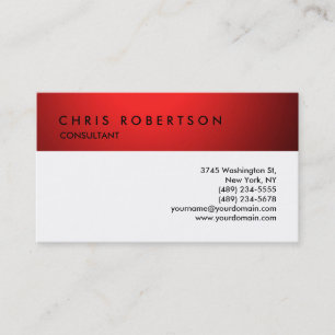 Schwarz-weiß Red Beruflich Business Card Visitenkarte
