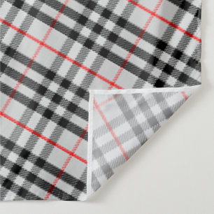 Schwarz-weiß Red Gingham Klassisches Scheckgeweb Wandteppich