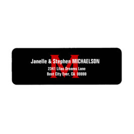 Schwarz-weiß Red Modern Monogram Ver 3 S306