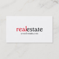 Schwarz-weiß Red Real Anwesen Agent Business Card