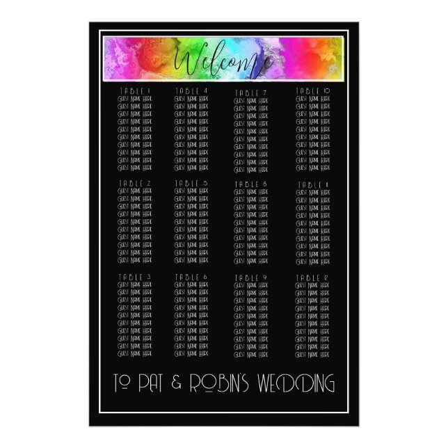 Schwarz-Weiß-Regenbogen-Farbtafel Fotodruck (Vorne)