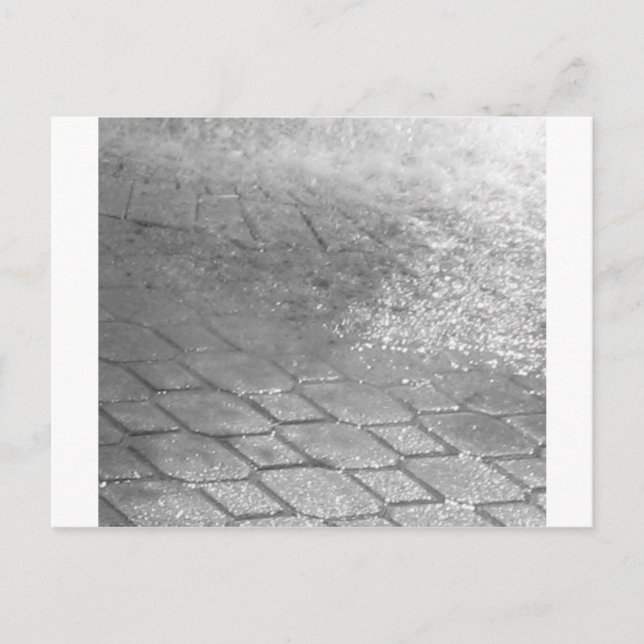Schwarz-Weiß-Regenfälle Postkarte (Vorderseite)