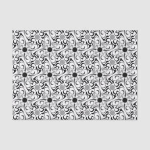 Schwarz-Weiß-Reis-Körner-Muster Seidenpapier