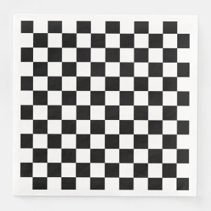 Schwarz-Weiß-Rennen Serviette