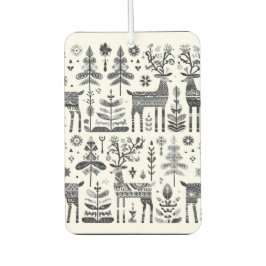 Schwarz-Weiß-Rentier-Muster Autolufterfrischer