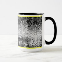 Schwarz-Weiß-Retro-DiscoBall-Spiegelmuster