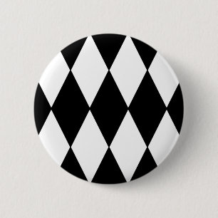 Schwarz-Weiß-Retro-Karton Button